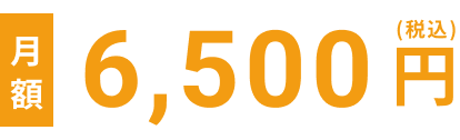 月1回コース月額6,500円（税込）